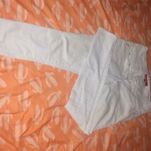 White high wasted skinny jeans size:3